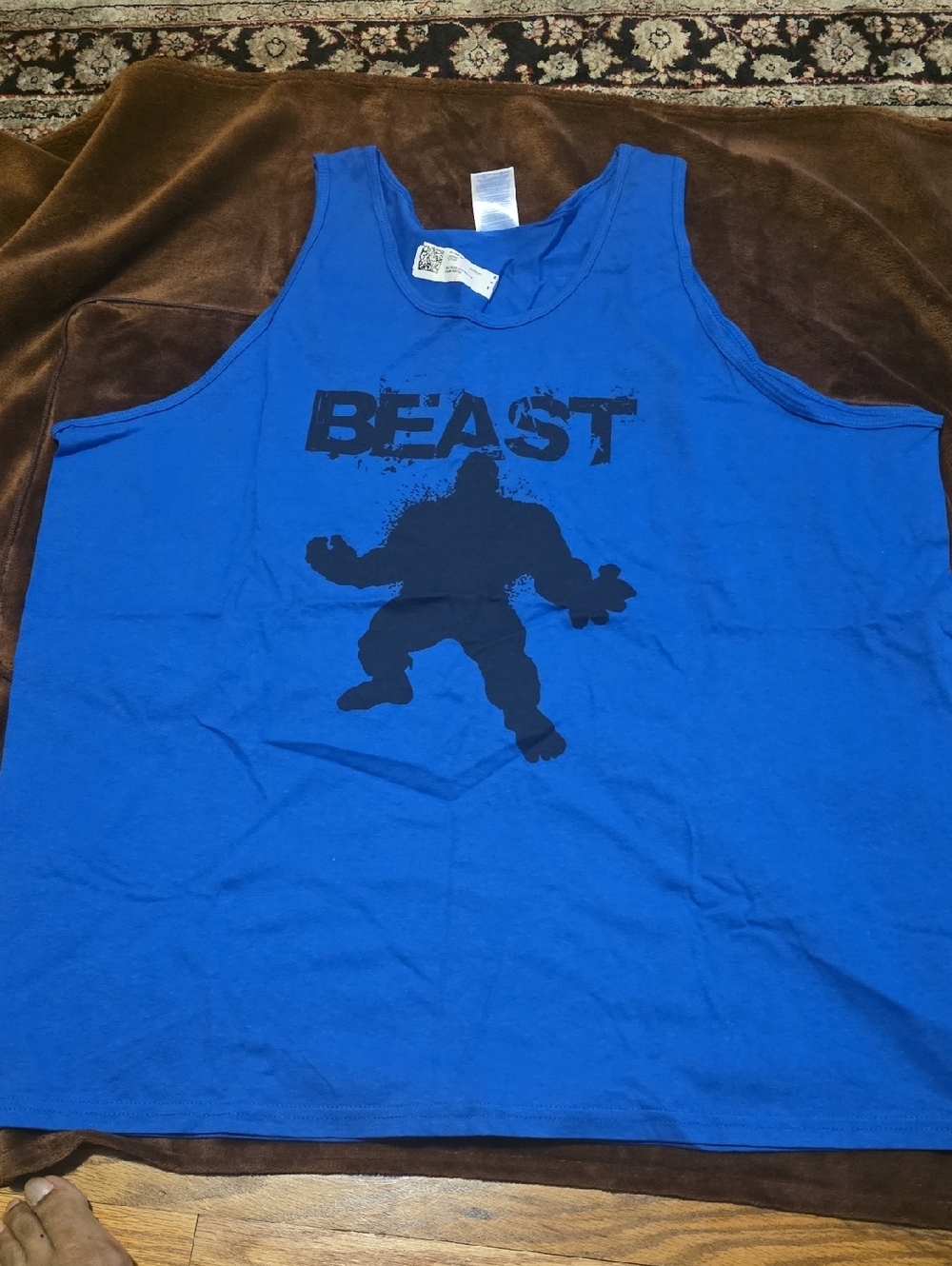 Gildan Royal Blue Ultra Cotton Tee - 2XL Size Tag Visible